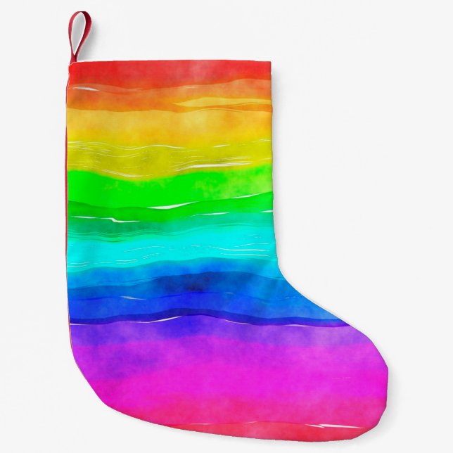 Aquarellfarbe Kleiner Weihnachtsstrumpf (Vorderseite)