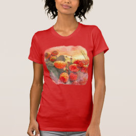 Aquarellfarbe Prickly Birne Kaktus Frucht Roter Hi T-Shirt