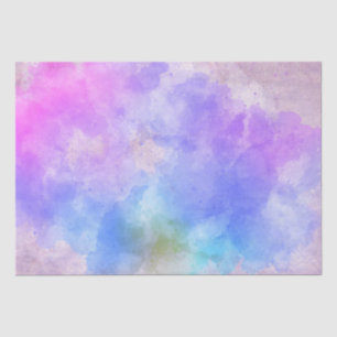 Aquarellfarbe Rosa Blau Lila 15X20 Decoupage Seidenpapier