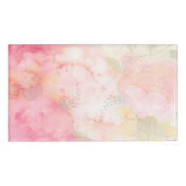 Aquarellfarbe Rosa Blumenuntergrund Namenschild