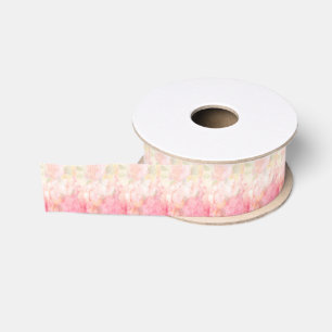 Aquarellfarbe Rosa Blumenuntergrund Ripsband