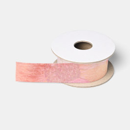Aquarellfarbe Rosa Blumenuntergrund Satinband