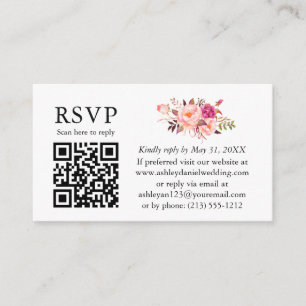 Aquarellfarbe Rosa Blumenzehen QR UAWG Begleitkarte