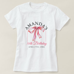 Aquarellfarbe Rosa Blütenfarben Bonbon Sweet 16 Ge T-Shirt