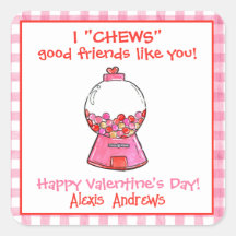 Aquarellfarbe Rosa Gingham Gumballs Valentinsche