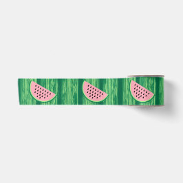 Aquarellfarbe Rosa und grünes Wassermelone Muster Satinband