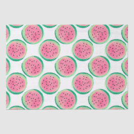 Aquarellfarbe Rosa und grünes Wassermelone Muster Seidenpapier
