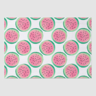Aquarellfarbe Rosa und grünes Wassermelone Muster Seidenpapier