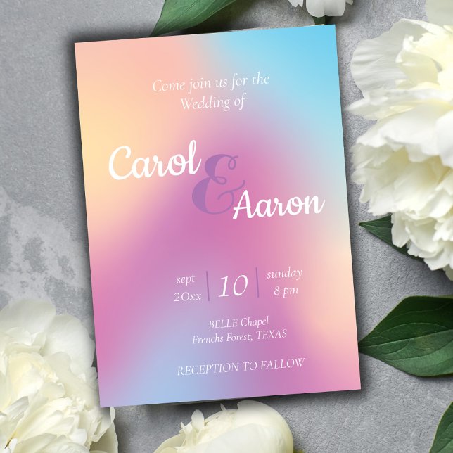 Aquarellfarbe und lila Hochzeit Flyer (Von Creator hochgeladen)