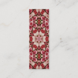 Aquarellfarbe Vintage Blumengeometrie Telefonnummerkarte