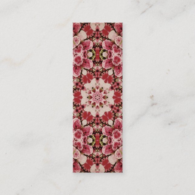 Aquarellfarbe Vintage Blumengeometrie Telefonnummerkarte (Vorderseite)