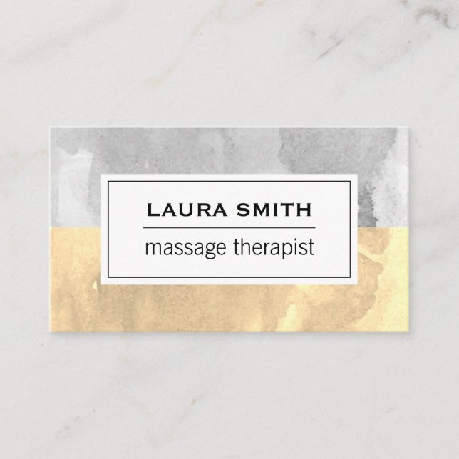 Aquarellfarbe Zwei-Tone-Ernennung Terminkarte (Vorderseite)