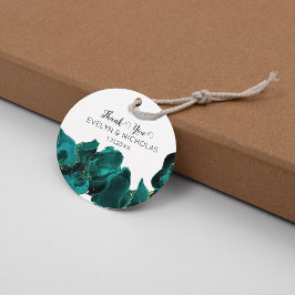 Aquarellfarben Anastasia Schwarz und Grün Geschenkanhänger