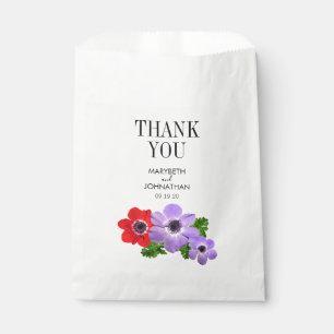 Aquarellfarben Anemone Blumenkörbe Gastgeschenk Ho Geschenktütchen