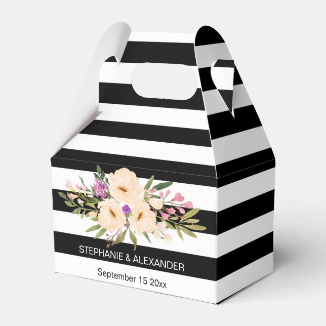 Aquarellfarben Anemone Blüten Personalisierte Gefä Geschenkschachtel (Vorderseite)