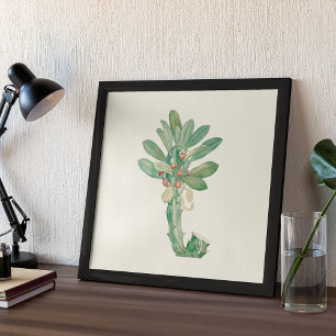 Aquarellfarben Antikes botanisches Plakat