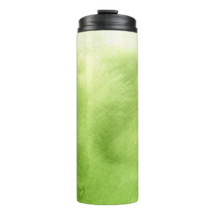 Aquarellfarben auf einem rauen Texturpapier Thermosbecher