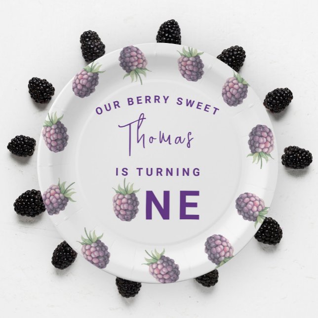 Aquarellfarben BlackBerry 1. Party Pappteller (Von Creator hochgeladen)