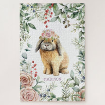 Aquarellfarben Bläschen Kaninchen Personalisierter