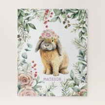 Aquarellfarben Bläschen Kaninchen Personalisierter