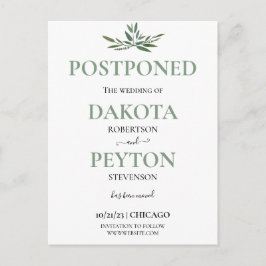 Aquarellfarben-Blätter 02b Ändern Sie das Datum Ho Postkarte