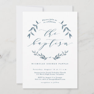 Aquarellfarben Blätter Blauer Taufe