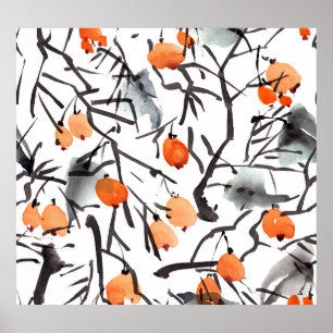 Aquarellfarben Blätter Poster