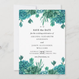 Aquarellfarben. Blaue Hochzeit Einladung