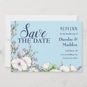 Aquarellfarben Blauer Morgengrauen Glorienhandgefü Save The Date