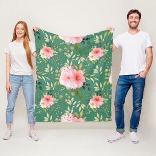 Aquarellfarben-Blume 24 Fleecedecke