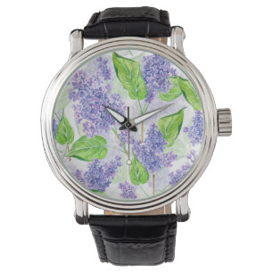 Aquarellfarben-Blume Armbanduhr