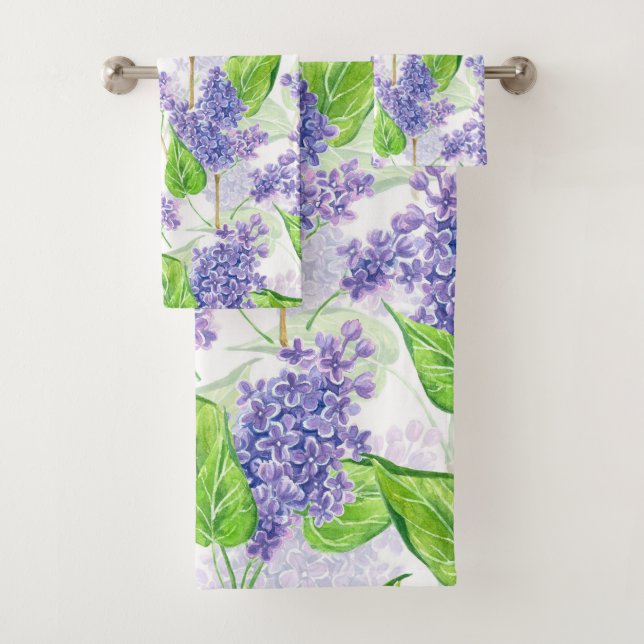 Aquarellfarben-Blume Badhandtuch Set (Insitu)