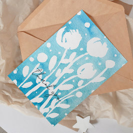 Aquarellfarben-Blume Danke-Card Feiertagskarte