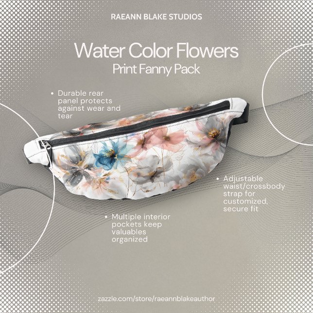 Aquarellfarben-Blume drucken Fanny Pack Bauchtasche (Von Creator hochgeladen)