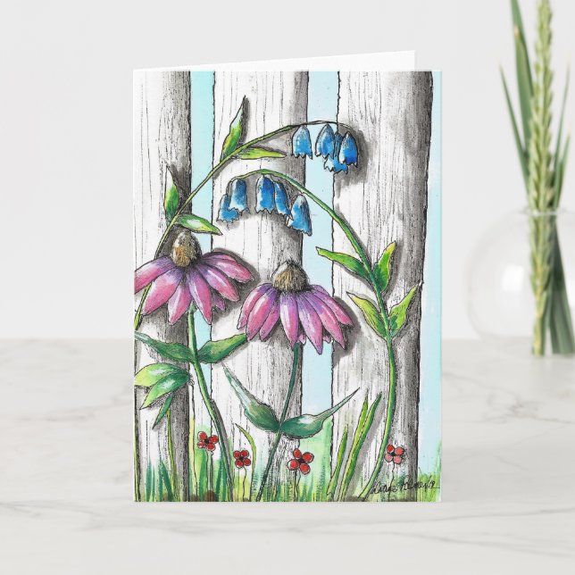 Aquarellfarben-Blume drucken Grußkarte Karte (Vorderseite)