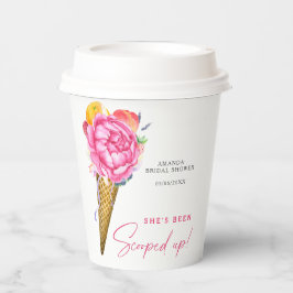 Aquarellfarben - BLUME ICE CREAM - Brautparty Pappbecher
