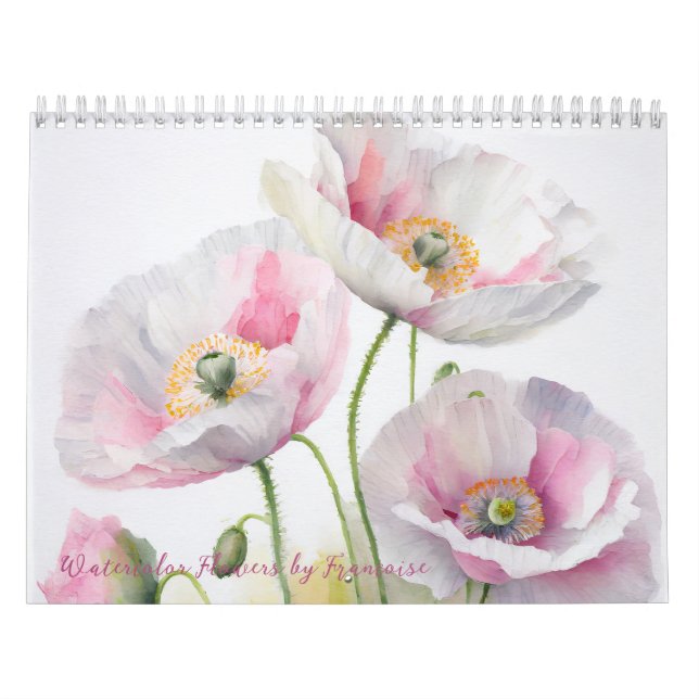 Aquarellfarben-Blume nach Francoise 12 Monate Kalender (Titelbild)