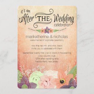 Aquarellfarben-Blume nach Hochzeit IDPP1 Einladung