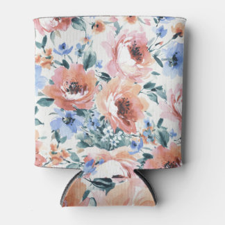 Aquarellfarben-Blume, nahtlose Musterillustrierung Dosenkühler