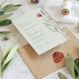 Aquarellfarben Blume Pastellgrün Dankeskarte