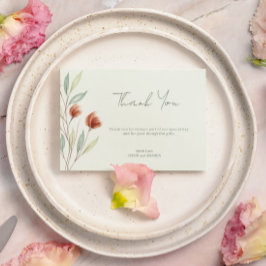 Aquarellfarben Blume Pastellgrün Einladung