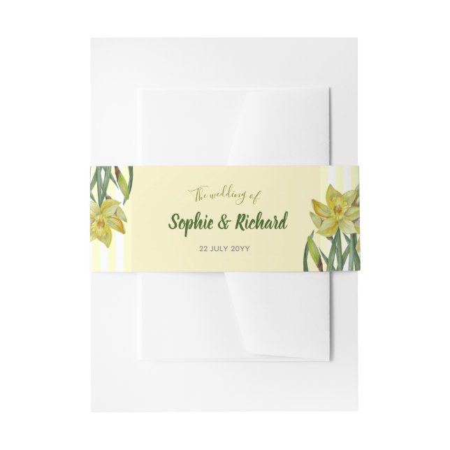 Aquarellfarben Blume Portrait Illustration Einladungsbanderole (Vorderseite Beispiel)