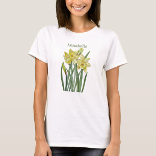 Aquarellfarben Blume Portrait Illustration T-Shirt