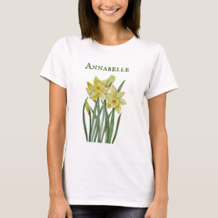 Aquarellfarben Blume Portrait Illustration T-Shirt