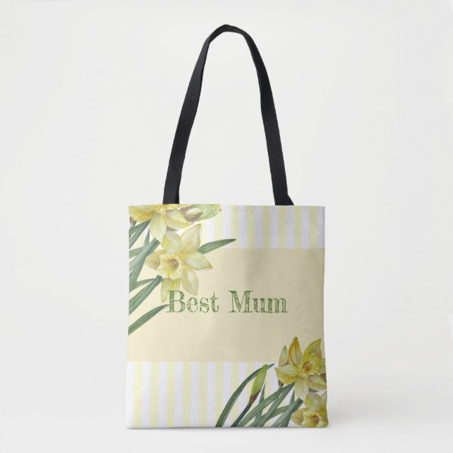 Aquarellfarben Blume Portrait Illustration Tasche (Vorderseite)