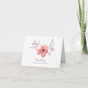 Aquarellfarben Blume Romantische Hochzeit Vielen D Dankeskarte