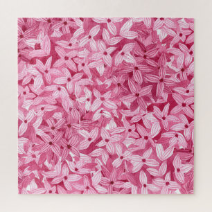 Aquarellfarben-Blume: rosa, blühende Hintergrundfa