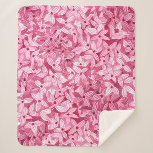 Aquarellfarben-Blume: rosa, blühende Hintergrundfa Sherpadecke