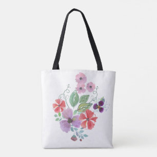 Aquarellfarben-Blume. Tasche