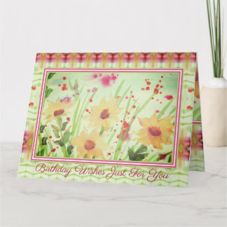 Aquarellfarben-Blumendesign Karte